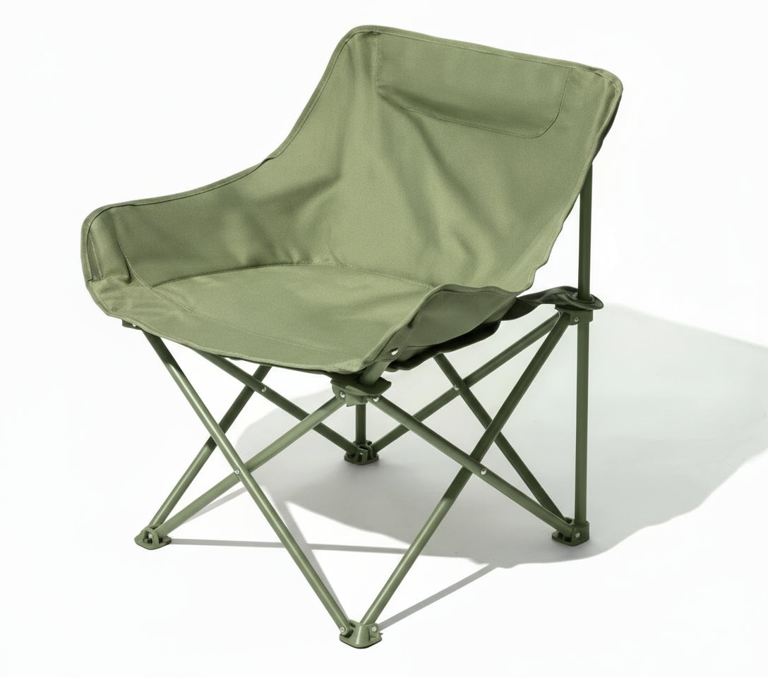 Camping Outdoor Folding Chair Portable Recliner Fishing Stool Beach