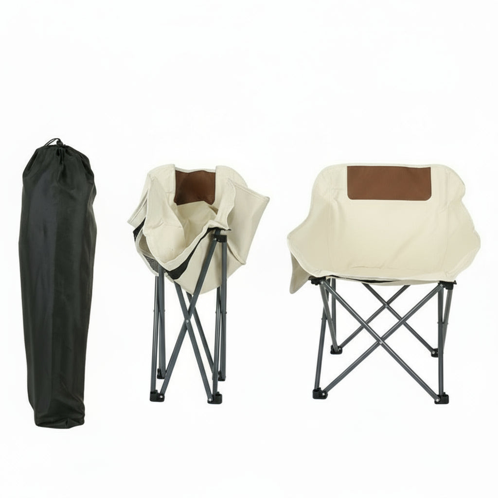Camping Outdoor Folding Chair Portable Recliner Fishing Stool Beach