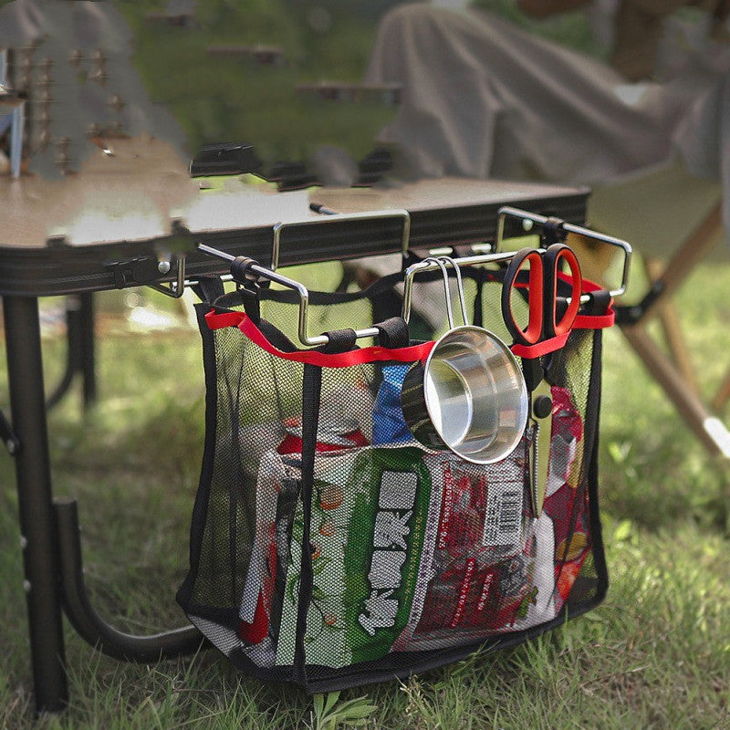Portable Mesh Storage Rack – Easy Organization for Camping Trips